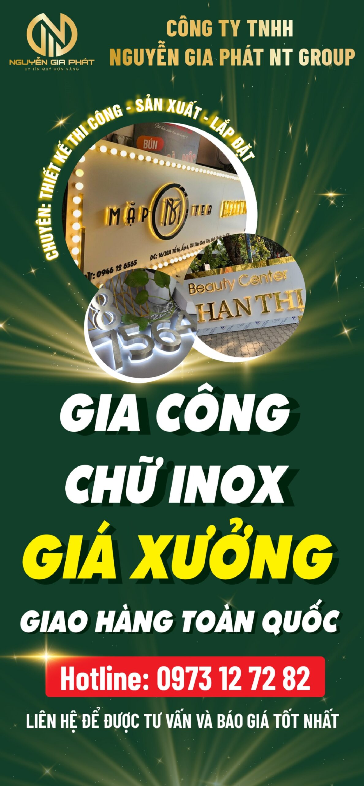 gia công chữ inox